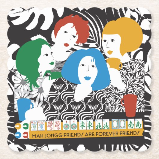 Mah Jong Friends Onderzetter (Voorkant)