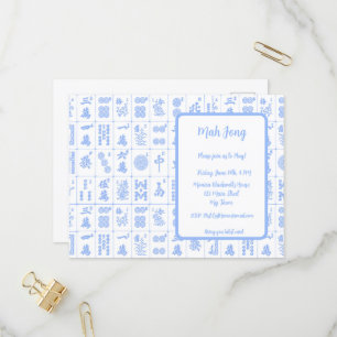 Mah Jong Game Invitation Briefkaart