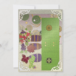 Mah Jong Green Table Flat Kaart