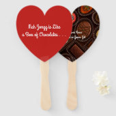 Mah Jong is als een doos van chocolade fans Handwaaier (Voorkant en achterkant)