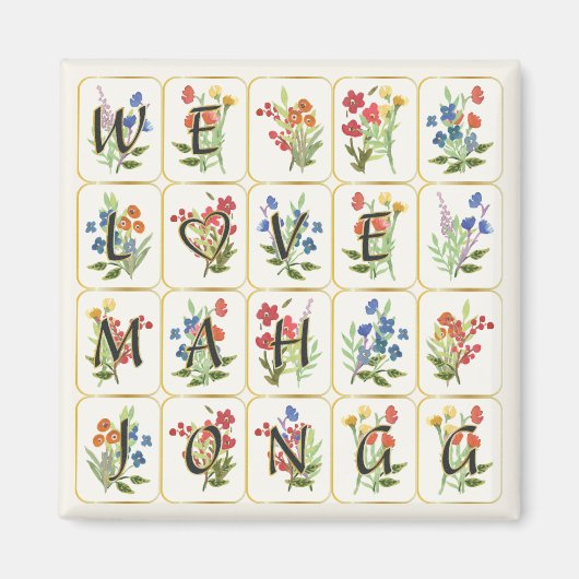 Mah Jong Love Magnet Magneet (Voorkant)