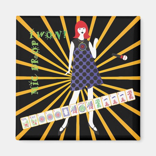 Mah Jong Mic Drop Magnet Magneet (Voorkant)