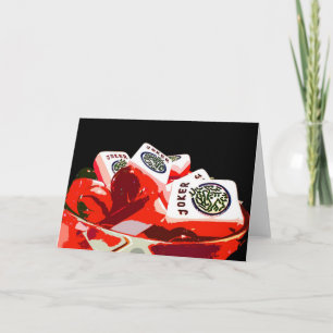 Mah Jong Notecard Bowl of Jokers Kaart