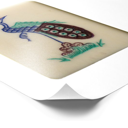 Mah-Jong Peacock, photo imprimé (Coin)