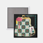 Mah Jong Purse Vakantie Magneet (Voorkant / Achterkant)