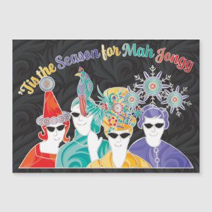 Mah Jong Seizoen Flat Magnet