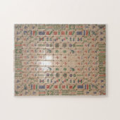 Mah-Jong set 1 - Symbolisch vierkant Legpuzzel (Horizontaal)