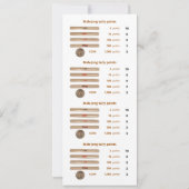 Mah-Jong tally points card - 1 (met munt) Kaart (Achterkant)