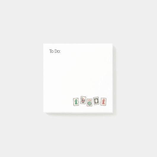 Mah Jongg 3x3 Inch Post het Opmerking Post-it® Notes (Voorkant)