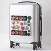 Mah Jongg 4 Bloemen Stickers (Koffer)