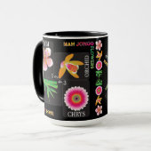 Mah Jongg 4 Fleurs Mug (Devant gauche)