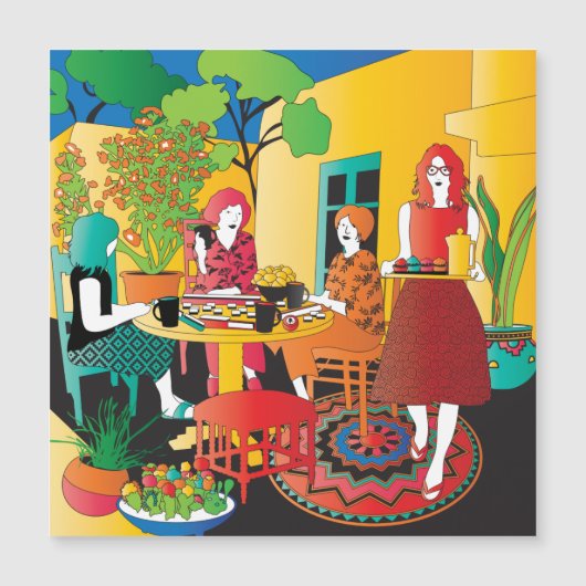 Mah Jongg Adobe Flat Magnet (Devant)