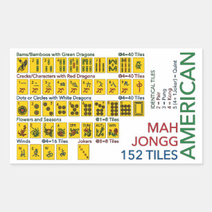 Mah Jongg American Tegel Stickers