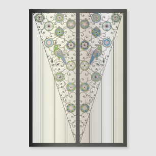 Mah Jongg Art Deco Magnet Kaart