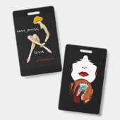 Mah Jongg Badge en plastique (Avant & arrière)