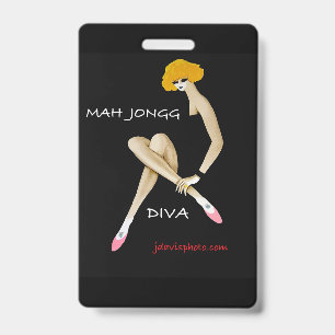 Mah Jongg Badge en plastique