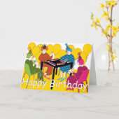 Mah Jongg Balloons Birthday Kaart (Gele Bloem)