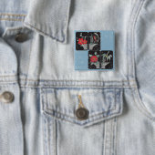 Mah Jongg Basket Brooch Vierkante Button 5,1 Cm (In situ)