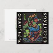 Mah Jongg Bird Groeten Flat Kaart (Voorkant / Achterkant)