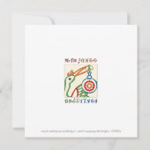 Mah Jongg Bird Groeten Flat Kaart (Achterkant)