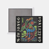 Mah Jongg Bird Salutations Magnet (Recto/Verso)