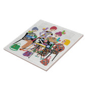 Mah Jongg Birds Tegel Tegeltje (Zijkant)