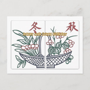 Mah Jongg Birthday Basket Card Briefkaart