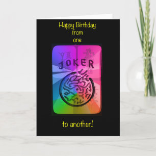 Mah Jongg Birthday Card One Joker to Een andere Kaart
