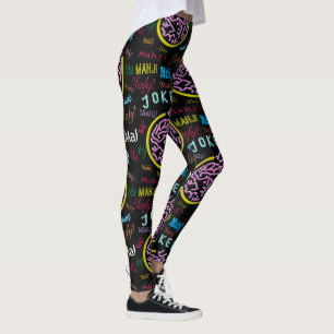 Mah Jongg Black Joker Leggings