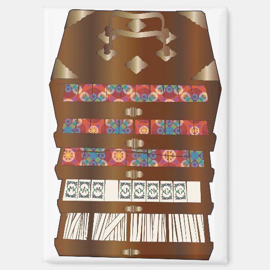 Mah Jongg Bois Magnet (Recto)