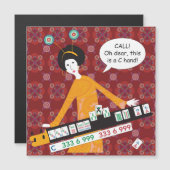 Mah Jongg C Hand Flat Magnet (Voorkant / Achterkant)