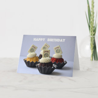 Mah jongg Carte d'anniversaire Cupcakes