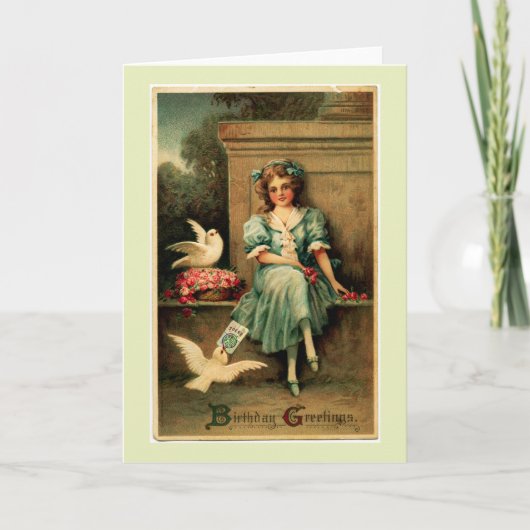 Mah Jongg Carte d'anniversaire Dove (Devant)