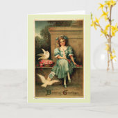 Mah Jongg Carte d'anniversaire Dove (Fleur jaune)