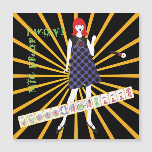 Mah Jongg Carte Magnet Drop (Devant)