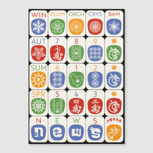 Mah Jongg Carte magnétique moderne