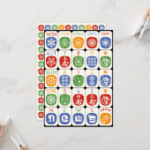 Mah Jongg Carte moderne à plat (Devant/Arrière en situation)