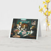 Mah Jongg Cartes d'anniversaire Chiens (Fleur jaune)