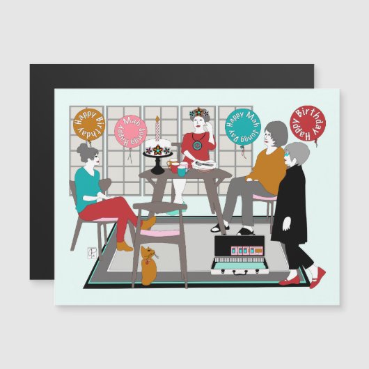 Mah Jongg Cat Birthday (Voorkant / Achterkant)