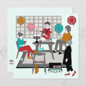 Mah Jongg Cat Birthday Kaart (Voorkant / Achterkant)