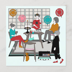 Mah Jongg Cat Birthday Kaart