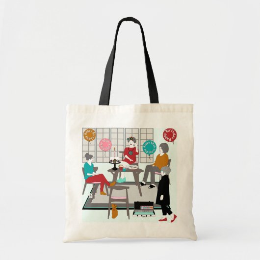 Mah Jongg Cat Birthday Tote Bag (Voorkant)
