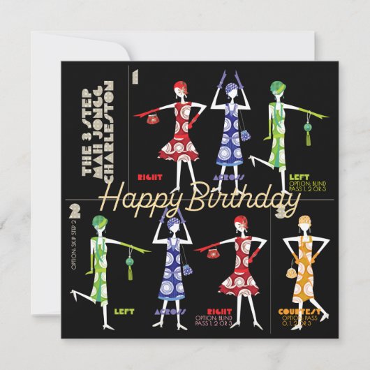 Mah Jongg Charleston Carte Plat Anniversaire (Devant)