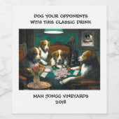 MAH JONGG CHIENS ÉTIQUETTE (Étiquettes simples)