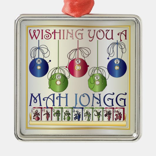 Mah Jongg Christmas Bettors Ornament (Voorkant)