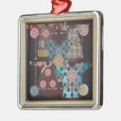 Mah Jongg Coat Metalen Ornament (Links)