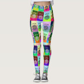 Mah Jongg Colored Tiles Leggings (Voorkant)