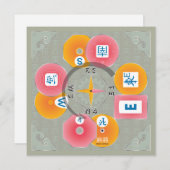 Mah Jongg Dealer Carte Plat (Devant / Derrière)