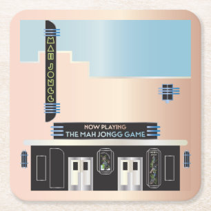 Mah Jongg Deco Theater Onderzetters
