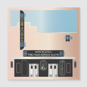 Mah Jongg Deco Theatermagneet Kaart
